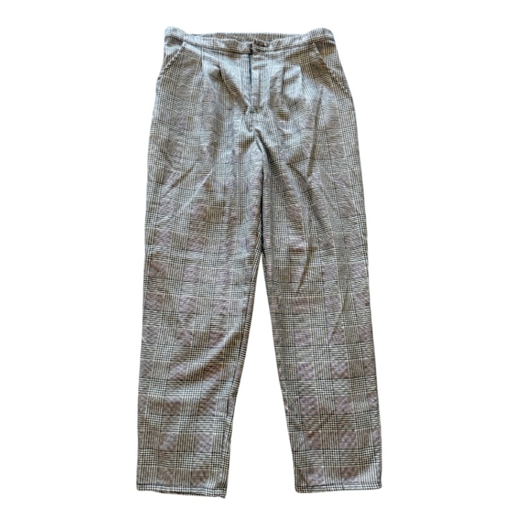 Urban Renewal Ladies Pants, black & White Plaid, size S